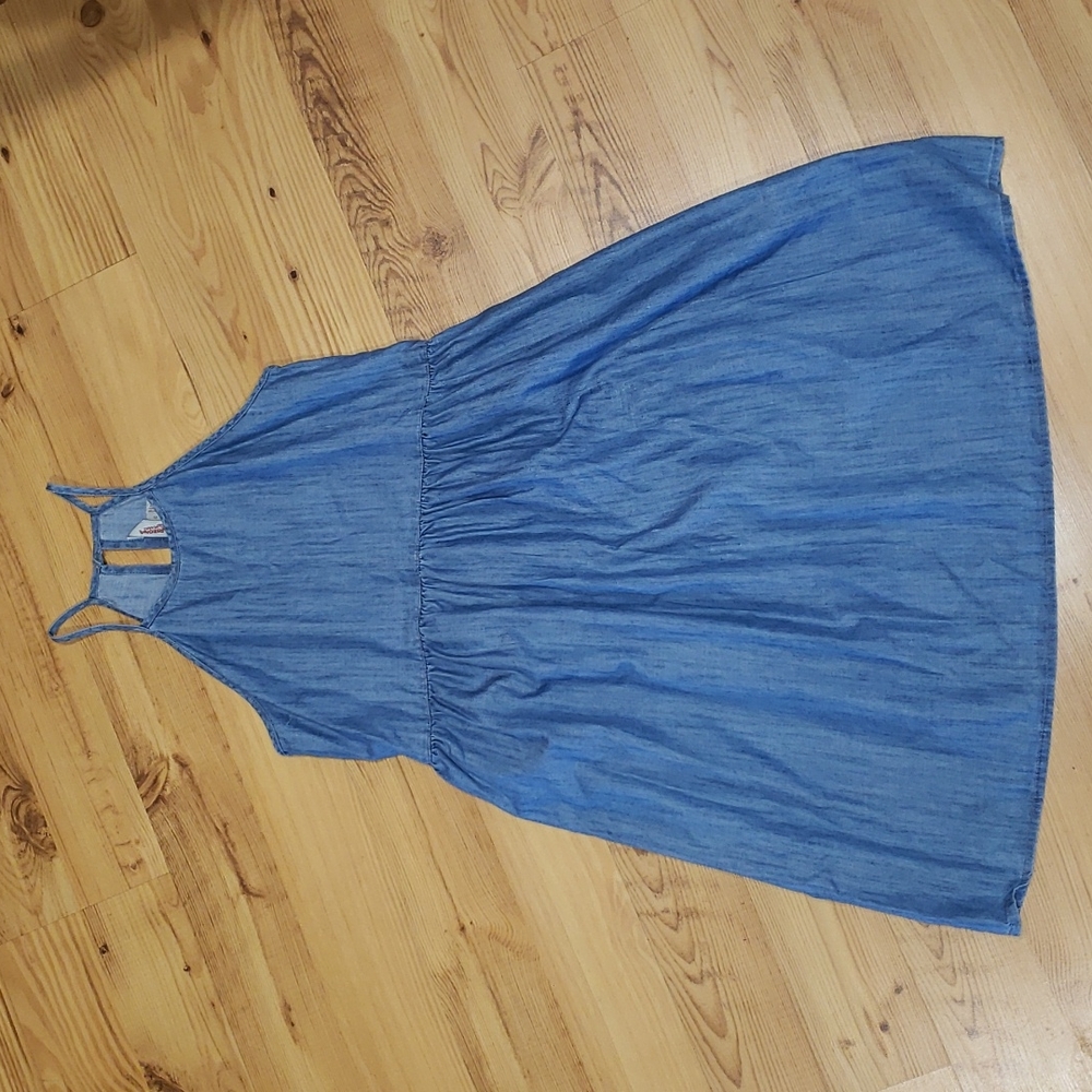 Arizona Jean Co. Blue Chambray Mini Dress, Size XS